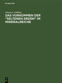 Das Vorkommen der “seltenen Erden” im Mineralreiche