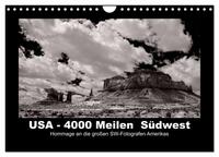 USA - 4000 Meilen Südwest Hommage an die großen SW-Fotografen Amerikas (Wandkalender 2025 DIN A4 quer), CALVENDO Monatskalender