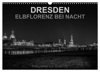 Dresden - Elbflorenz bei Nacht (Wandkalender 2025 DIN A3 quer), CALVENDO Monatskalender