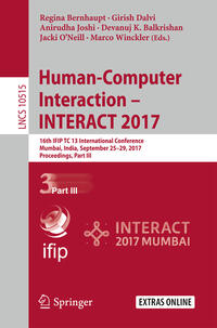 Human-Computer Interaction – INTERACT 2017