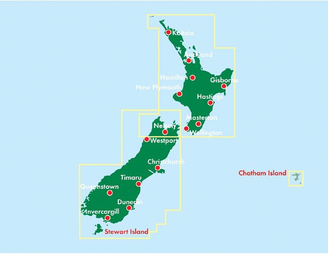 Neuseeland, Autokarte 1:700.000