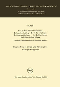 Untersuchungen an Iso- und Heterocyclen niedriger Ringgröße