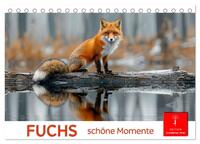 Fuchs - schöne Momente (Tischkalender 2025 DIN A5 quer), CALVENDO Monatskalender