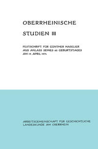 Oberrheinische Studien Band III