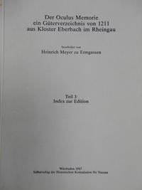 Der Oculus Memorie ein Güterverzeichnis von 1211 aus Kloster Eberbach im Rheingau