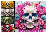 Skull Flower - Totenkopf ART (Wandkalender 2025 DIN A4 quer), CALVENDO Monatskalender