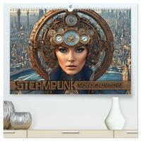 Steampunk - Mensch und Maschine (hochwertiger Premium Wandkalender 2025 DIN A2 quer), Kunstdruck in Hochglanz