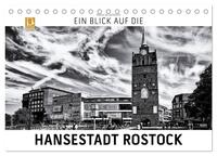 Ein Blick auf die Hansestadt Rostock (Tischkalender 2025 DIN A5 quer), CALVENDO Monatskalender