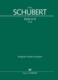 Kyrie für eine Messe in d (Klavierauszug)