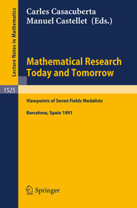 Mathematical Research Today and Tomorrow