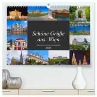 Schöne Grüße aus Wien (hochwertiger Premium Wandkalender 2025 DIN A2 quer), Kunstdruck in Hochglanz