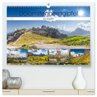 Dolomitenberggipfel (hochwertiger Premium Wandkalender 2025 DIN A2 quer), Kunstdruck in Hochglanz