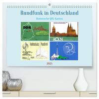 Rundfunk in Deutschland - Historische QSL-Karten (hochwertiger Premium Wandkalender 2025 DIN A2 quer), Kunstdruck in Hochglanz