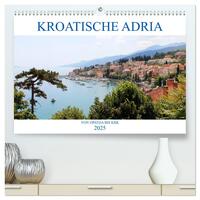 Kroatische Adria - Von Opatija bis Krk (hochwertiger Premium Wandkalender 2025 DIN A2 quer), Kunstdruck in Hochglanz