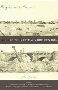 Hochwasserkarte von Dresden 1845