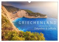 Griechenland - Malerische Küsten auf Zakynthos und Lefkada (Wandkalender 2025 DIN A3 quer), CALVENDO Monatskalender