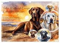 Voller Kraft und Energie - Labrador-Retriever (Wandkalender 2025 DIN A3 quer), CALVENDO Monatskalender