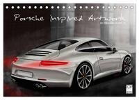 Porsche inspired Artwork by Reinhold Art´s (Tischkalender 2025 DIN A5 quer), CALVENDO Monatskalender