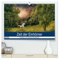 Zeit der Einhörner (hochwertiger Premium Wandkalender 2025 DIN A2 quer), Kunstdruck in Hochglanz