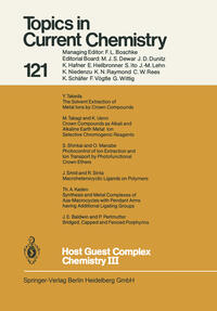 Host Guest Complex Chemistry III