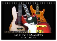 Rockgitarren im Blitzlicht (Tischkalender 2025 DIN A5 quer), CALVENDO Monatskalender