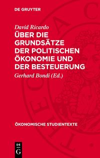 Über die Grundsätze der politischen Ökonomie und der Besteuerung