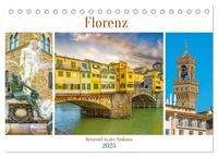 Florenz - Reiseziel in der Toskana (Tischkalender 2025 DIN A5 quer), CALVENDO Monatskalender