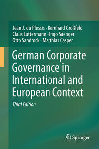 German Corporate Governance in International and European Context