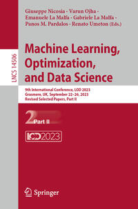 Machine Learning, Optimization, and Data Science