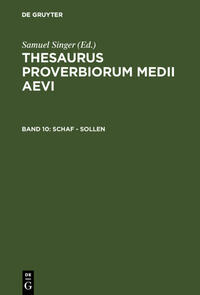 Thesaurus proverbiorum medii aevi / Schaf - sollen