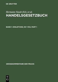 Handelsgesetzbuch / Einleitung; §§ 1-104