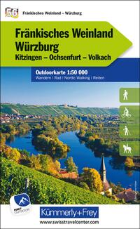 Kümmerly+Frey Outdoorkarte Deutschland 56 Fränkisches Weinland, Würzburg 1:50.000