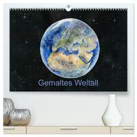 Gemaltes Weltall (hochwertiger Premium Wandkalender 2025 DIN A2 quer), Kunstdruck in Hochglanz