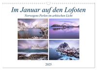 Im Januar auf den Lofoten (Wandkalender 2025 DIN A3 quer), CALVENDO Monatskalender