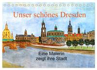 Unser schönes Dresden (Tischkalender 2025 DIN A5 quer), CALVENDO Monatskalender