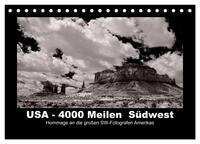 USA - 4000 Meilen Südwest Hommage an die großen SW-Fotografen Amerikas (Tischkalender 2025 DIN A5 quer), CALVENDO Monatskalender