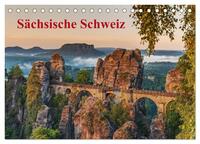 Sächsische Schweiz / CH-Version (Tischkalender 2025 DIN A5 quer), CALVENDO Monatskalender