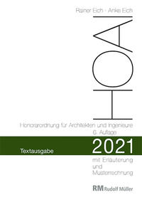 HOAI 2021 – Textausgabe Honorarordnung für Architekten und Ingenieure