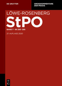 Löwe-Rosenberg. Die Strafprozeßordnung und das Gerichtsverfassungsgesetz / §§ 256-295