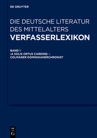 Verfasserlexikon - Die deutsche Literatur des Mittelalters