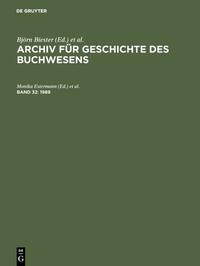 Archiv für Geschichte des Buchwesens / 1989