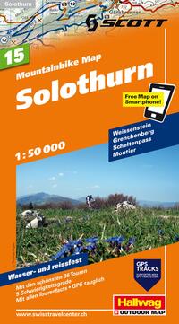 Hallwag Mountainbike-Karte 15 Solothurn 1:50.000