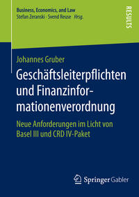 Geschäftsleiterpflichten und Finanzinformationenverordnung