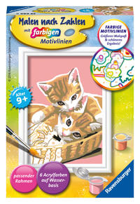 Ravensburger CreArt 29686 - Katzenbabys - Malen nach Zahlen Katze für Kinder ab 9 Jahre