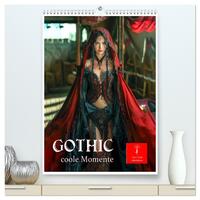 Gothic coole Momente (hochwertiger Premium Wandkalender 2025 DIN A2 hoch), Kunstdruck in Hochglanz