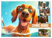 Comic Hunde (Wandkalender 2025 DIN A2 quer), CALVENDO Monatskalender