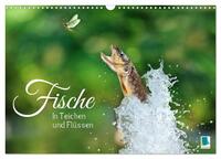 Fische in Teichen und Flüssen (Wandkalender 2025 DIN A3 quer), CALVENDO Monatskalender