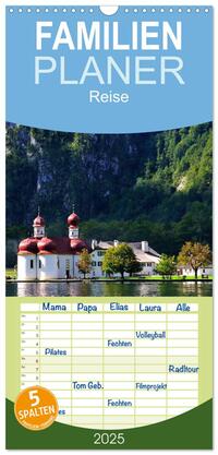 Familienplaner 2025 - Grüß Gott am Königssee mit 5 Spalten (Wandkalender, 21 x 45 cm) CALVENDO