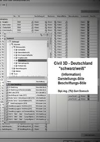 Cvil 3D Deutschland / Civil 3D-Deutschland, 2. Buch, "schwarz/weiß" (Information), Darstellungs-Stile, Beschriftungs-Stile