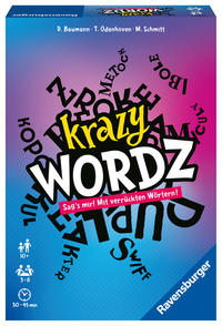 Ravensburger 26837 - Krazy Wordz - Gesellschaftsspiel für die ganze Familie, Spiel für Erwachsene und Kinder ab 10 Jahren, Partyspiel für 3-8 Spieler - mit 240 Spielkarten